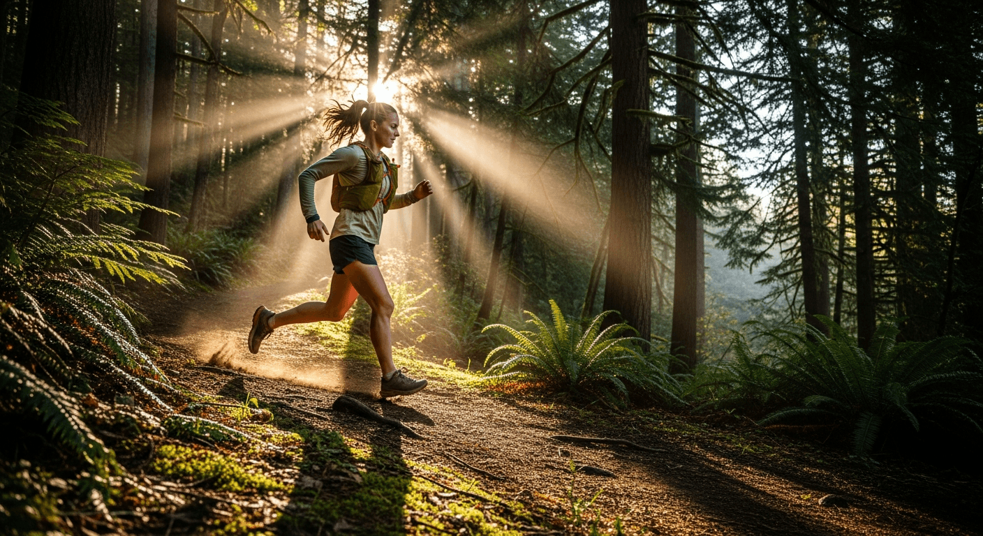 Active woman running